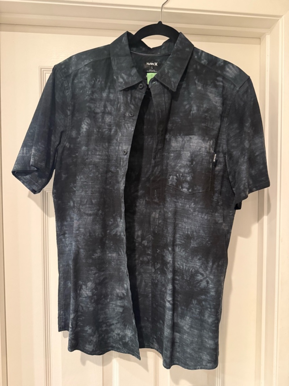 Hurley Black Short Sleeve Classic Fit Button-Up Shirt